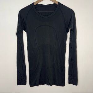 Lululemon Long Sleeve Swiftly Tech Black Women's Size 6 Athleticwear Running